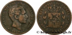 SPAIN 10 Centimos Alphonse XII 1878 Oeschger Mesdach & CO