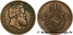 BRAZIL 20 Réis Empereur Pierre II 1868