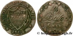 SCHWEIZ - KANTON WAADT 1/2 Batzen - 5 Rappen - Canton de Vaud 1804