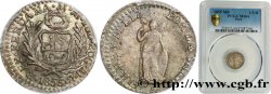 PÉROU 1/2 Real 1855 Lima SPL64 PCGS