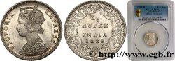 INDES BRITANNIQUES 1/4 Rupee (Roupie) Victoria 1889 Bombay