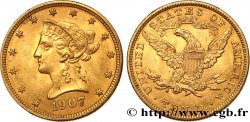 OR, PALLADIUM ET PLATINE INVESTISSEMENT 10 Dollars Liberty 1907 Philadelphie