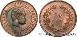 PORTUGAL - ROYAUME DU PORTUGAL - CHARLES Ier 20 Réis  1891  SUP