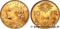 SUISSE 10 Francs  Vreneli  1915 Berne 