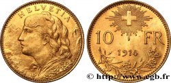 SUISSE 10 Francs  Vreneli  1914 Berne