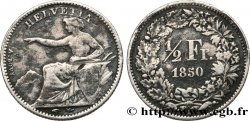 SWITZERLAND 1/2 Franc Helvetia 1850 Paris