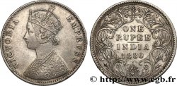 INDIA BRITÁNICA 1 Roupie Victoria 1880 Bombay