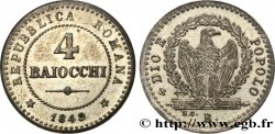 ITALIA - REPÚBLICA ROMANA 4 Baiocchi République Romaine 1849 Rome