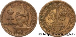 MONACO 50 Centimes émission du Crédit Foncier de Monaco 1924 Poissy