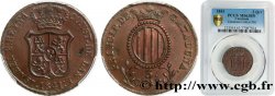 ESPAGNE - CATALOGNE 3 Quartos  1841 Catalogne SPL63 PCGS
