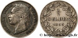 ALEMANIA - WURTEMBERG 1/2 Gulden Guillaume 1863 Stuttgart