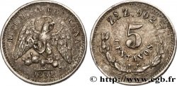 MÉXICO 5 Centavos 1891 Zacatecas