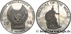 DEMOKRATISCHE REPUBLIK KONGO 10 Francs Proof Guerriers du Monde : spartiate 2010