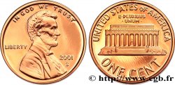 UNITED STATES OF AMERICA 1 Cent Proof Lincoln 2001 San Francisco