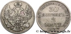 POLOGNE 2 Zlote / 30 Kopecks 1837  TTB