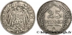 GERMANY 25 Pfennig Empire aigle impérial 1909 Berlin