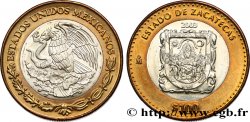 MEXIQUE 100 Pesos 180e anniversaire de la Fédération : État de Zacatecas 2003 Mexico SPL