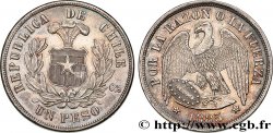 CHILI - RÉPUBLIQUE 1 Peso Condor 1885 Santiago AU