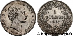 GERMANY - BAVARIA 1 Gulden Louis II, 2e type 1864