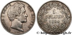 ALEMANIA - BAVIERA 1 Gulden Louis Ier 1844 Münich