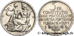 SWITZERLAND 5 Francs centenaire de la constitution suisse 1948 Berne