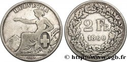 SUISSE 2 Francs Helvetia 1860 Berne