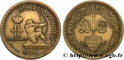 MONACO 50 Centimes émission du Crédit Foncier de Monaco 1924 Poissy
