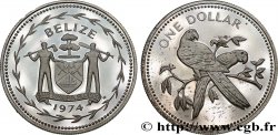 BELIZE 1 Dollars Proof Perroquets 1974