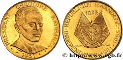 RWANDA 10 Francs Proof Grégoire Kayibanda 1965 