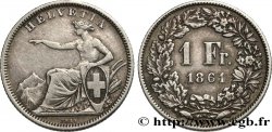 SUISSE 1 Franc Helvetia 1861 Berne