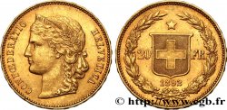 SUISSE 20 Francs Helvetia 1892 Berne