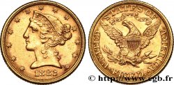 ÉTATS-UNIS D AMÉRIQUE 5 Dollars  Liberty  1882 Philadelphie