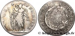 ITALIE - GAULE SUBALPINE 5 Francs an 9 1801 Turin