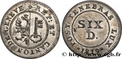 SUISSE - RÉPUBLIQUE DE GENÈVE 6 Deniers 1819  SUP+
