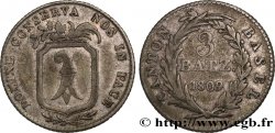 SWITZERLAND - CANTON OF BASEL 3 Batzen 1809 Bâle
