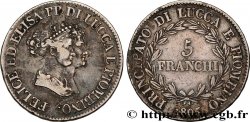 ITALY - LUCCA AND PIOMBINO 5 Franchi - Moyens bustes 1805 Florence VF