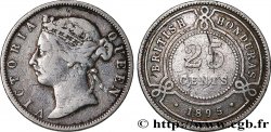 HONDURAS BRITANNIQUE 25 Cent Victoria 1895  TB+