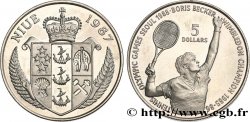 NIUE 5 Dollars Jeux Olympiques de Séoul 1988 : Boris Becker 1987