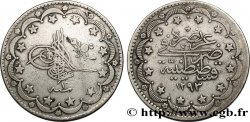 TÜRKEI 20 Kurush au nom de Abdul Hamid II AH 1293 an 2 1876 Constantinople