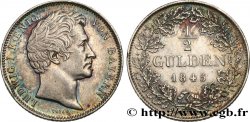 ALLEMAGNE - BAVIÈRE 1/2 Gulden Louis Ier 1845 Munich