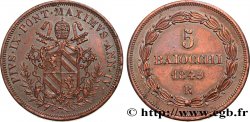 VATICAN - PIUS IX (Giovanni Maria Mastai Ferretti) 5 Baiocchi an IV 1849 Rome AU