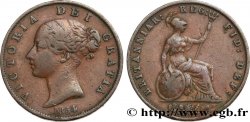 UNITED KINGDOM 1/2 Penny Victoria “tête jeune” 1854