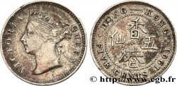 HONG KONG 5 Cents Victoria 1901  TTB