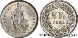SUIZA 1/2 Franc Helvetia 1951 Berne - B