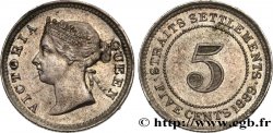 MALAISIE - ÉTABLISSEMENTS DES DÉTROITS 5 Cents Victoria 1889 