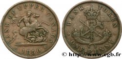 CANADA 1 Penny token Province du Haut Canada St Georges terrassant le dragon 1850 Heaton