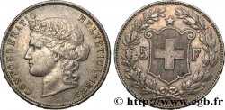 SUISSE 5 Francs Helvetia 1889 Berne