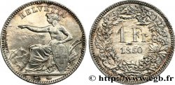 SWITZERLAND - CONFEDERATION OF HELVETIA 1 Franc Helvetia assise 1850 Paris
