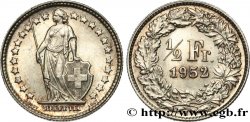 SUISSE 1/2 Franc Helvetia 1952 Berne