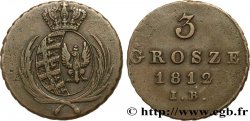 POLOGNE 3 Grosze Grand Duché de Varsovie 1812 Varsovie
